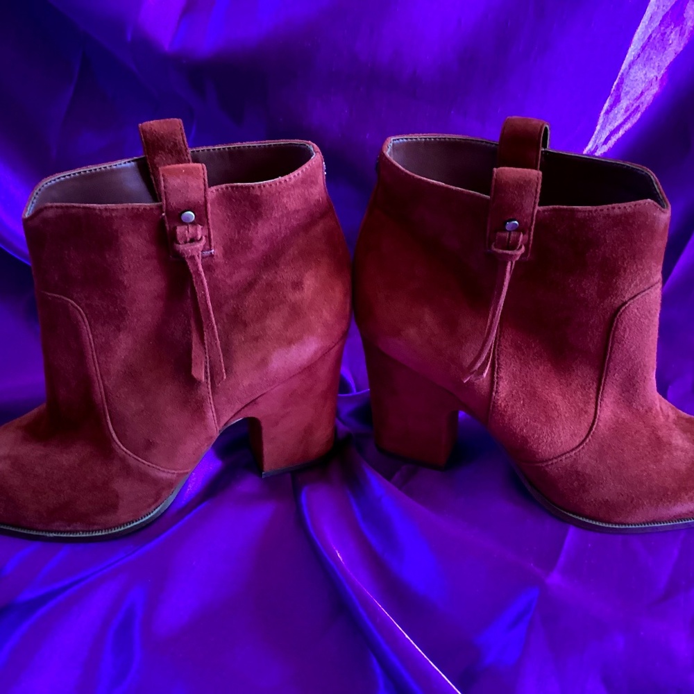 Sam Edelman Paprika Suede Booties - Picture 1 of 8